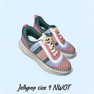 Jellypop Pink and Green Sneakers